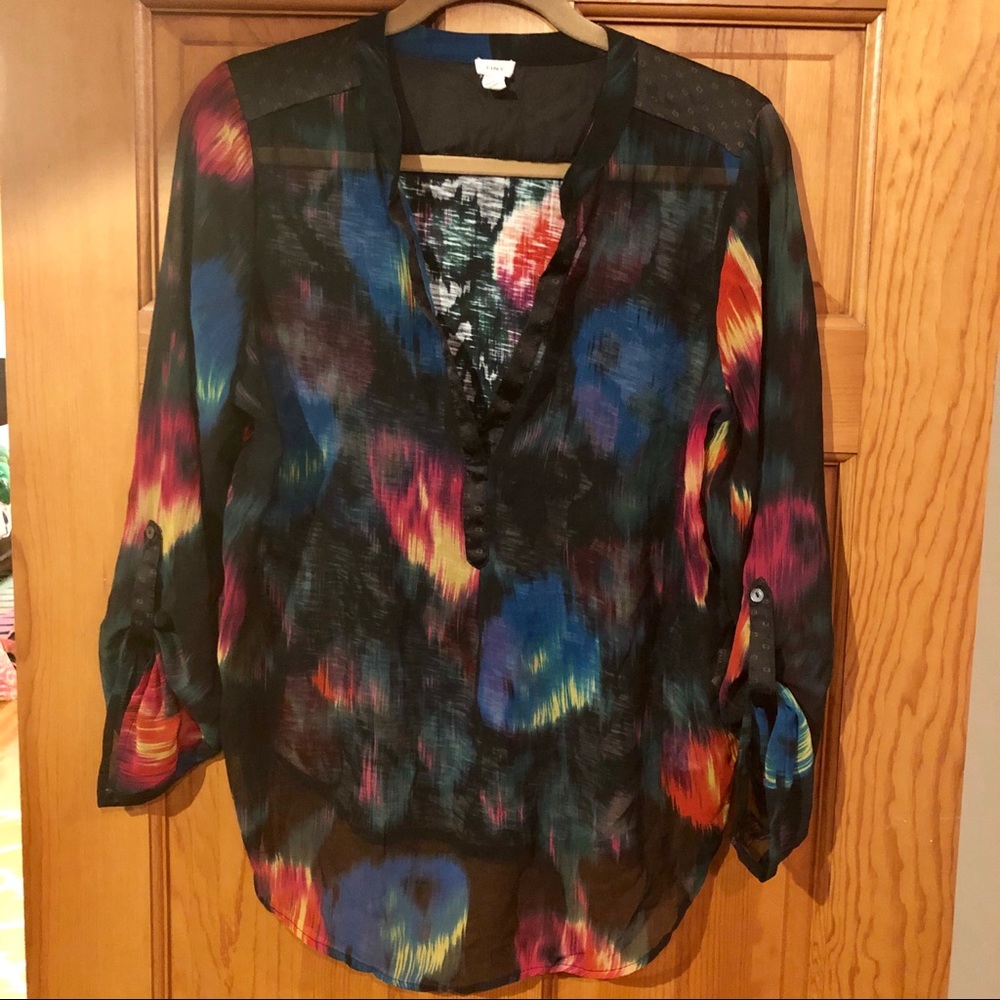 Sheer Colorful Blouse - from Anthropologie